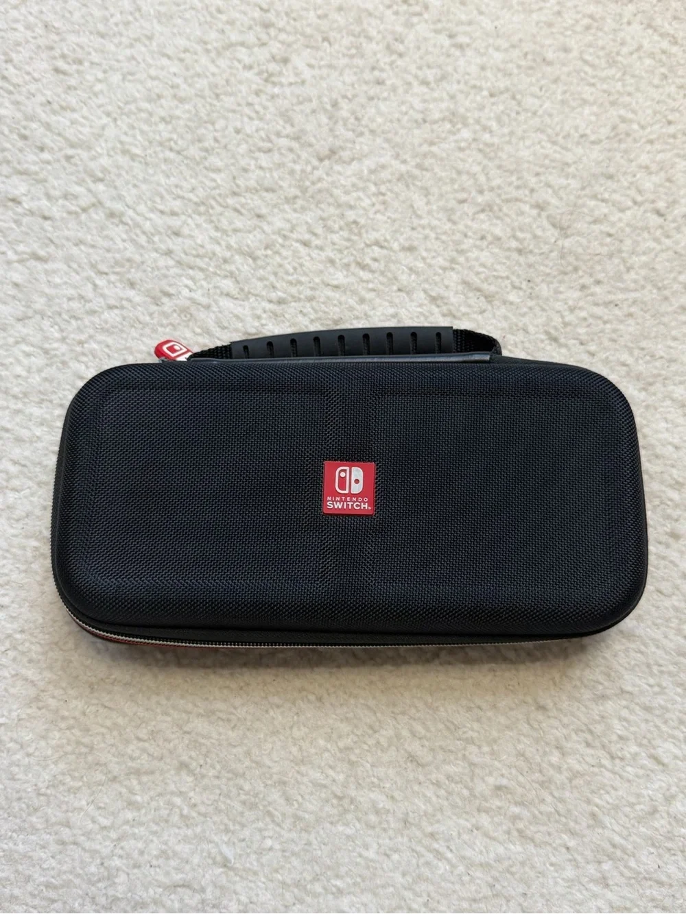 Nintendo Switch Official Black Red Carrying Case + 2 Game Card Holders & Earbuds